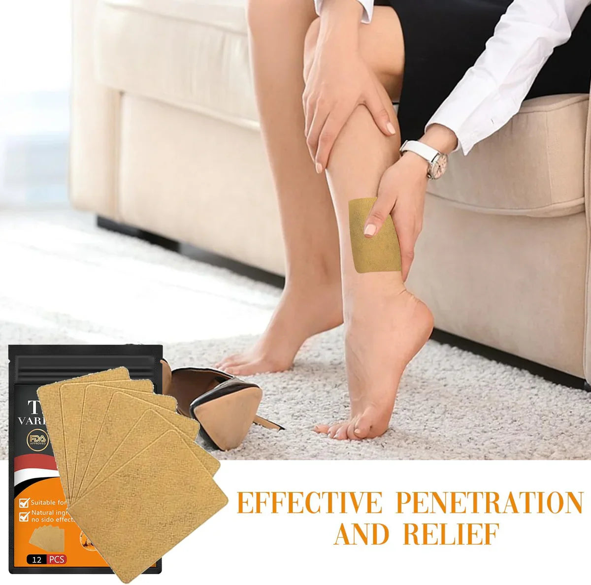 Varicose Vein Patches - Instant Relief (Pack of 10š„)