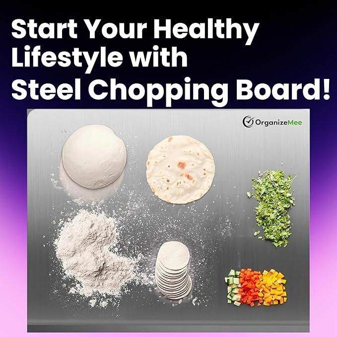 Multipurpose Stainless Steel Chopping Board (35x31cm)