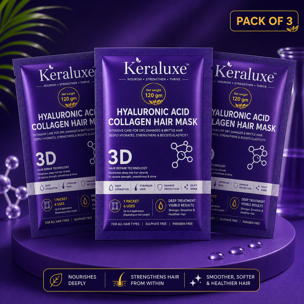 Keraluxe™ Hair Repair Mask (Pack of 1/2/3)