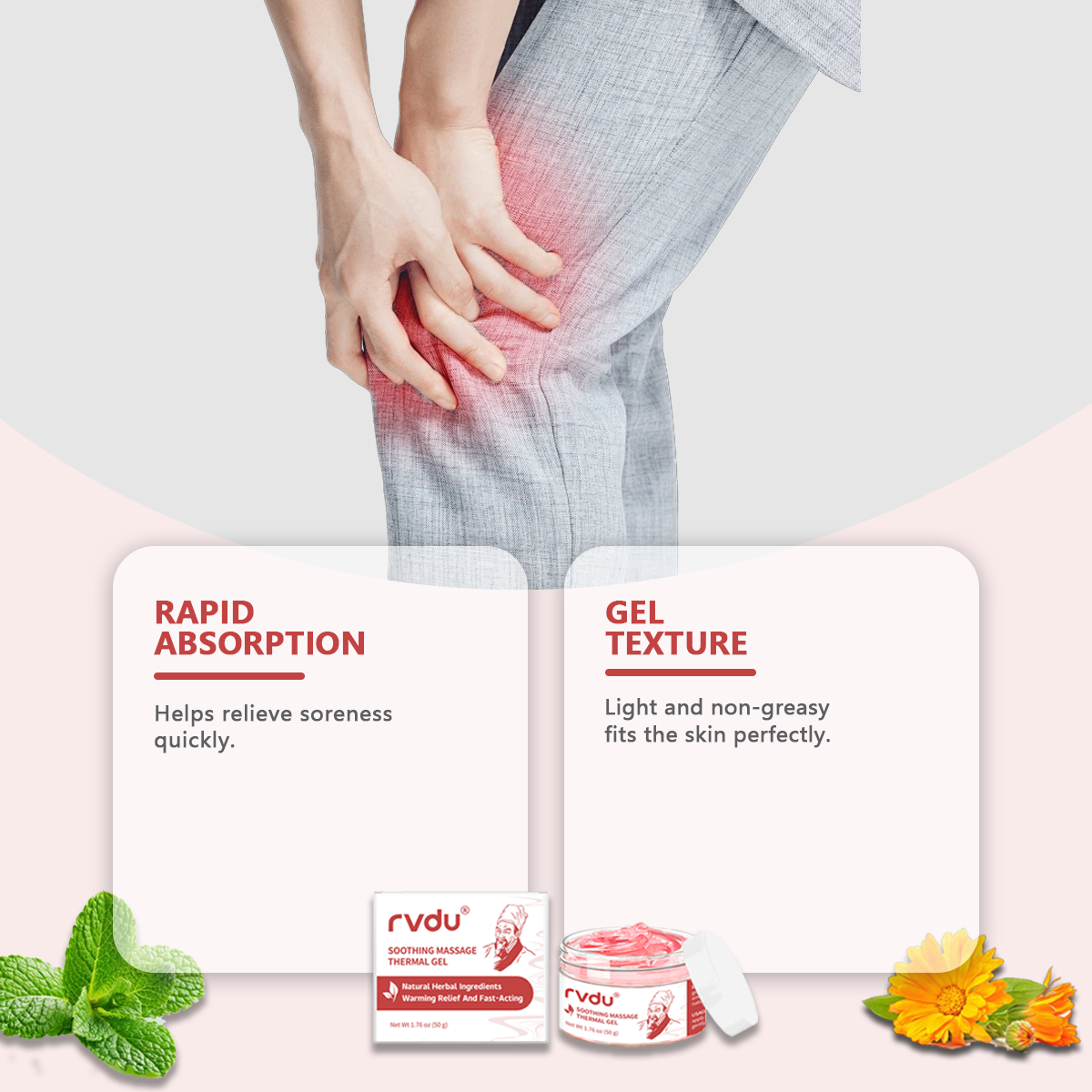 RVDU Joint Pain Relief Gel | For Neck, Back, knee, Joints (Pack of 2)
