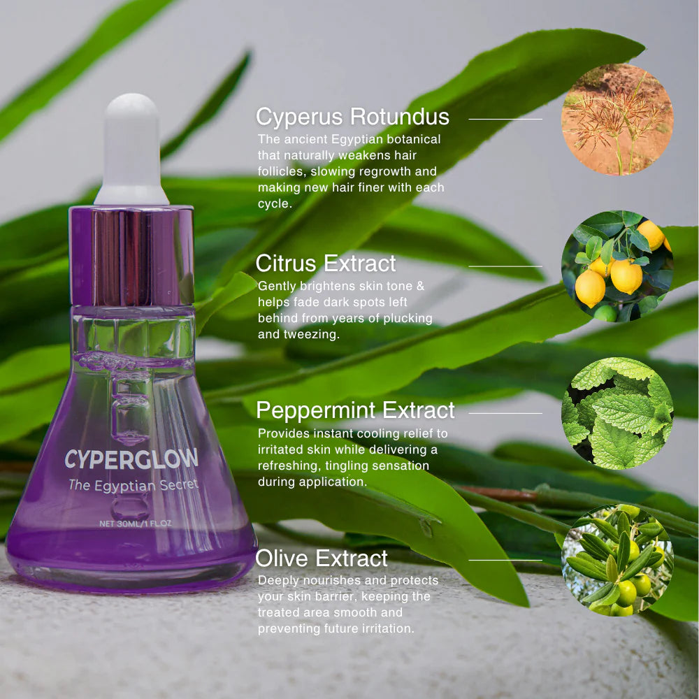 CyperGlow Unwanted Hair Removal Serum (Buy 1 Get 1 Free)