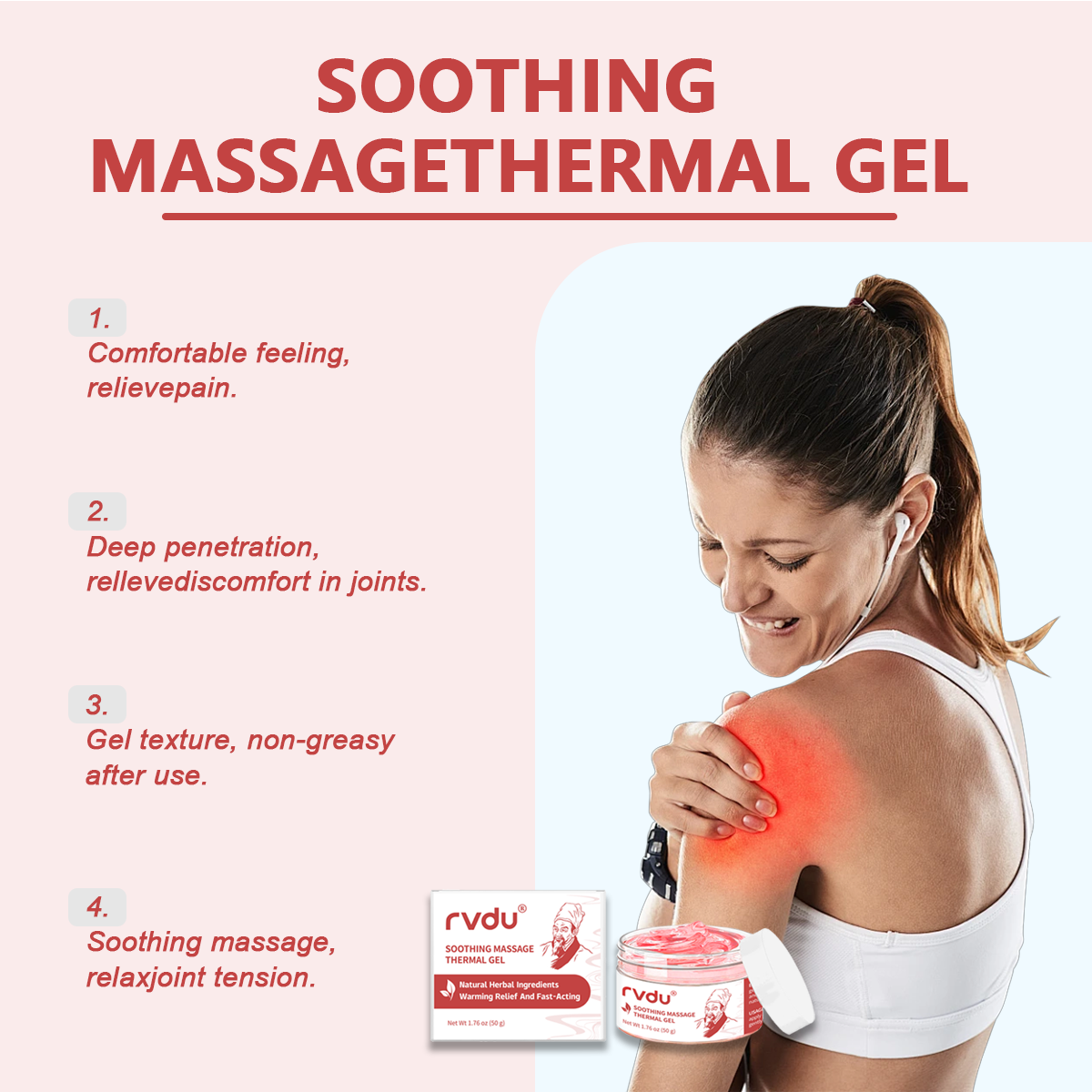 RVDU Joint Pain Relief Gel | For Neck, Back, knee, Joints (Pack of 2)