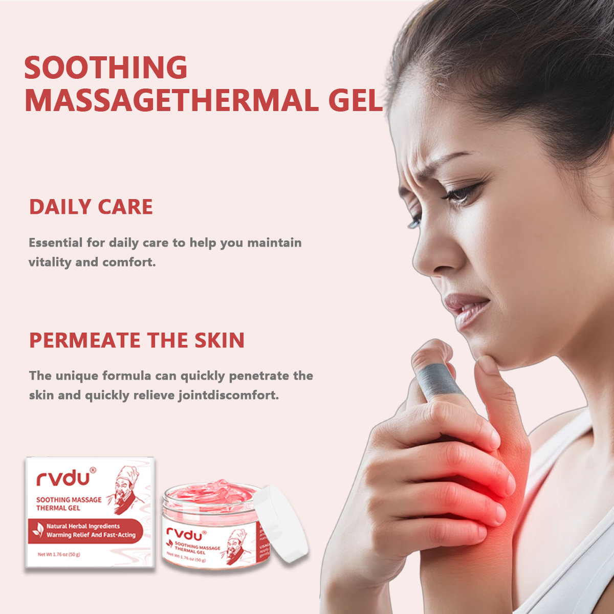 RVDU Joint Pain Relief Gel | For Neck, Back, knee, Joints (Pack of 2)