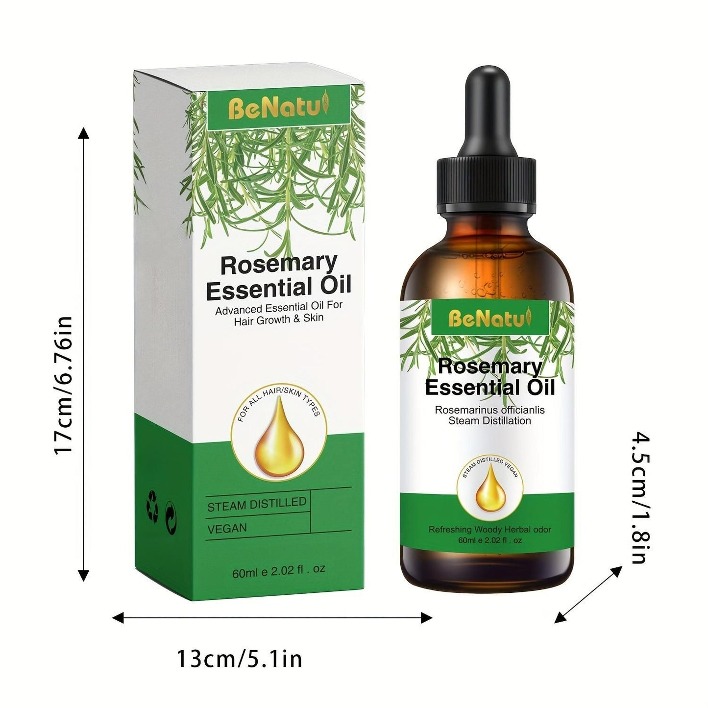 Rosemary 100% Pure Essential Oil For Hair 60ml