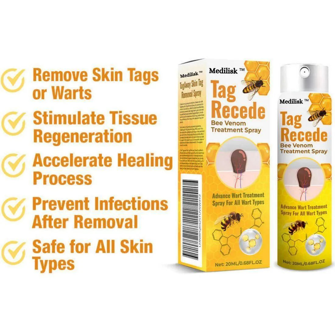 Bee Venom Wart Remover Spray 60ml ( Buy 1 Get 1 Free)