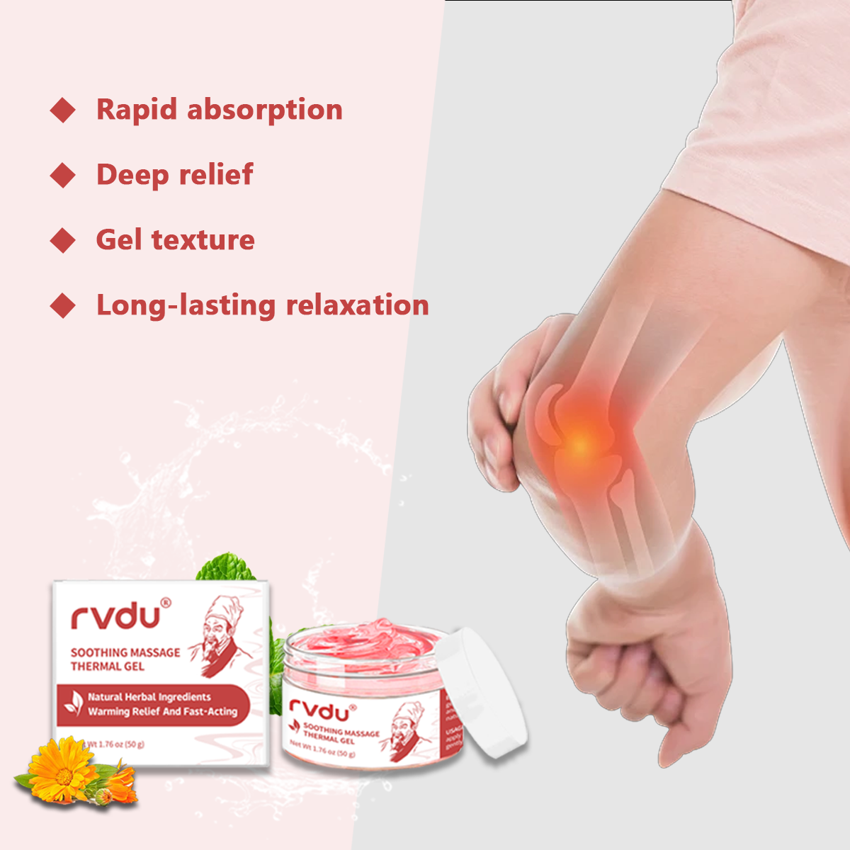 RVDU Joint Pain Relief Gel | For Neck, Back, knee, Joints (Pack of 2)