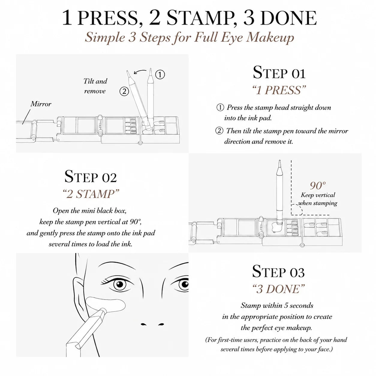 VEILNA™ BLACK BOX - Magnetic Eyelash & Eyeliner Stamp Kit