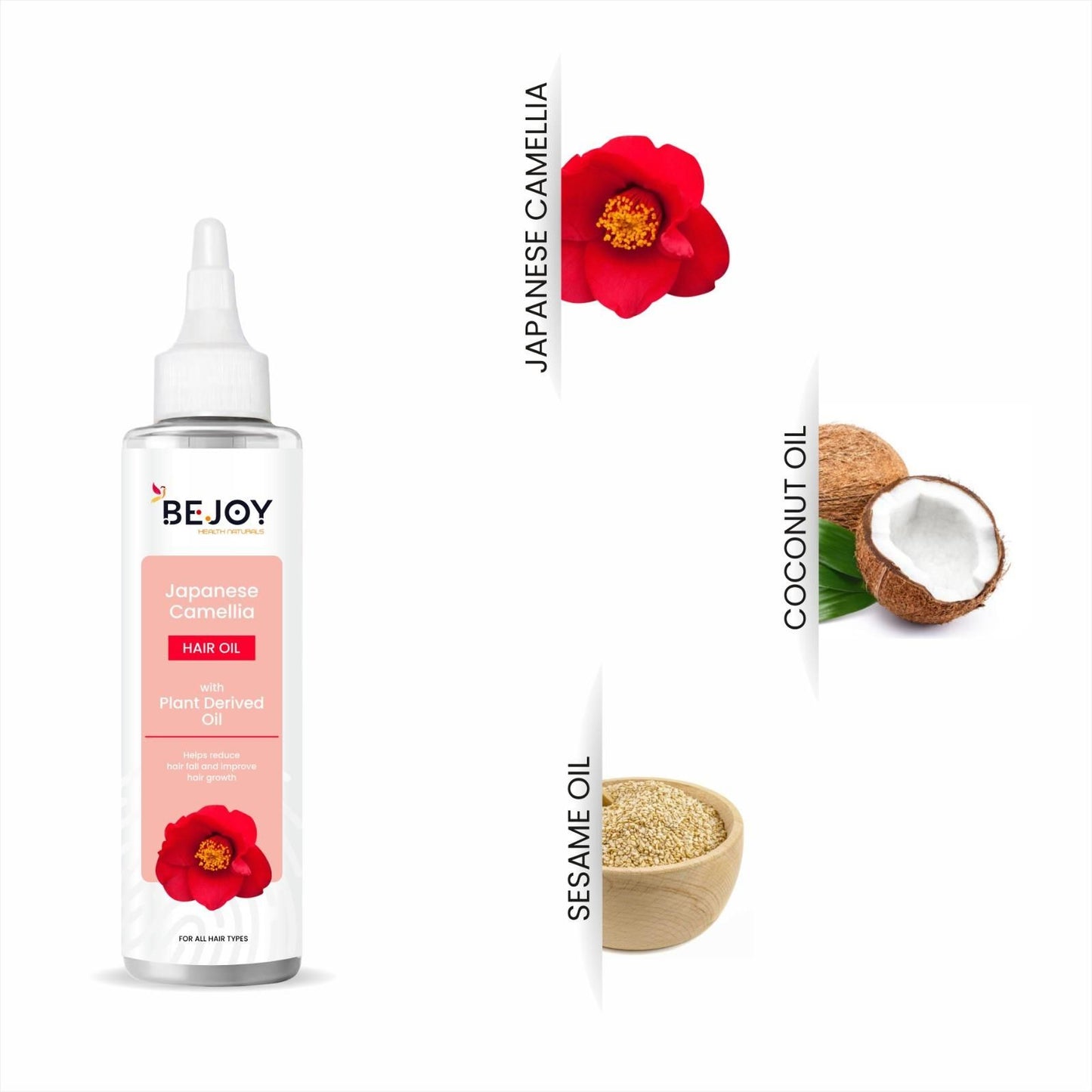 Bejoy Japanese Camellia Hair Oil For Hair Growth 150 ml (Pack of 2)