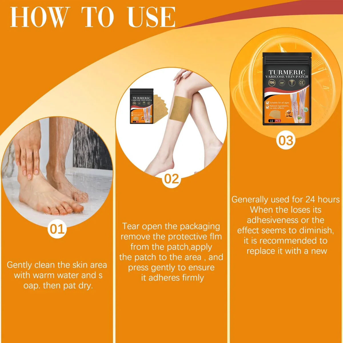 Varicose Vein Patches - Instant Relief  (Pack of 10🔥)