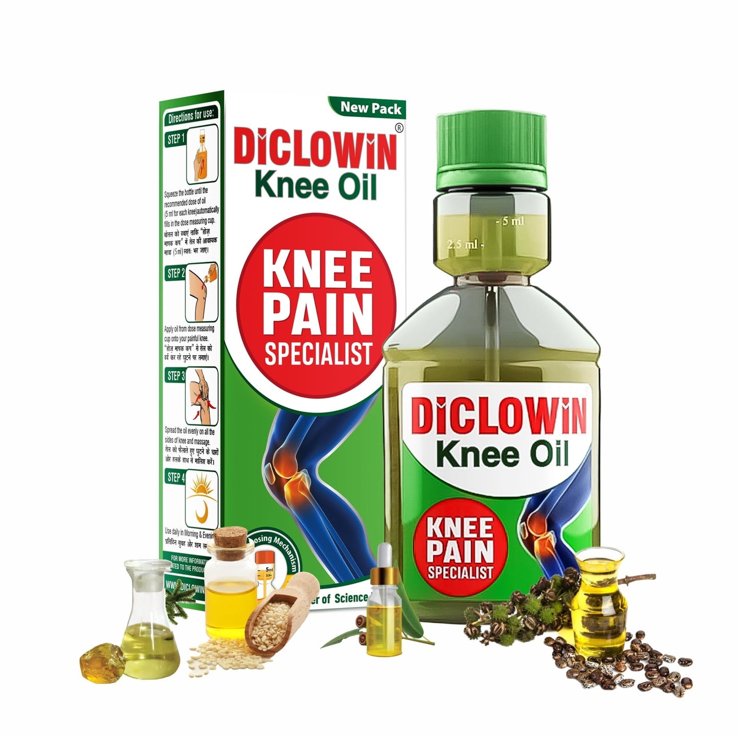 DiCLOWiN Joint Pain Oil - 60 ML (Pack of 2)