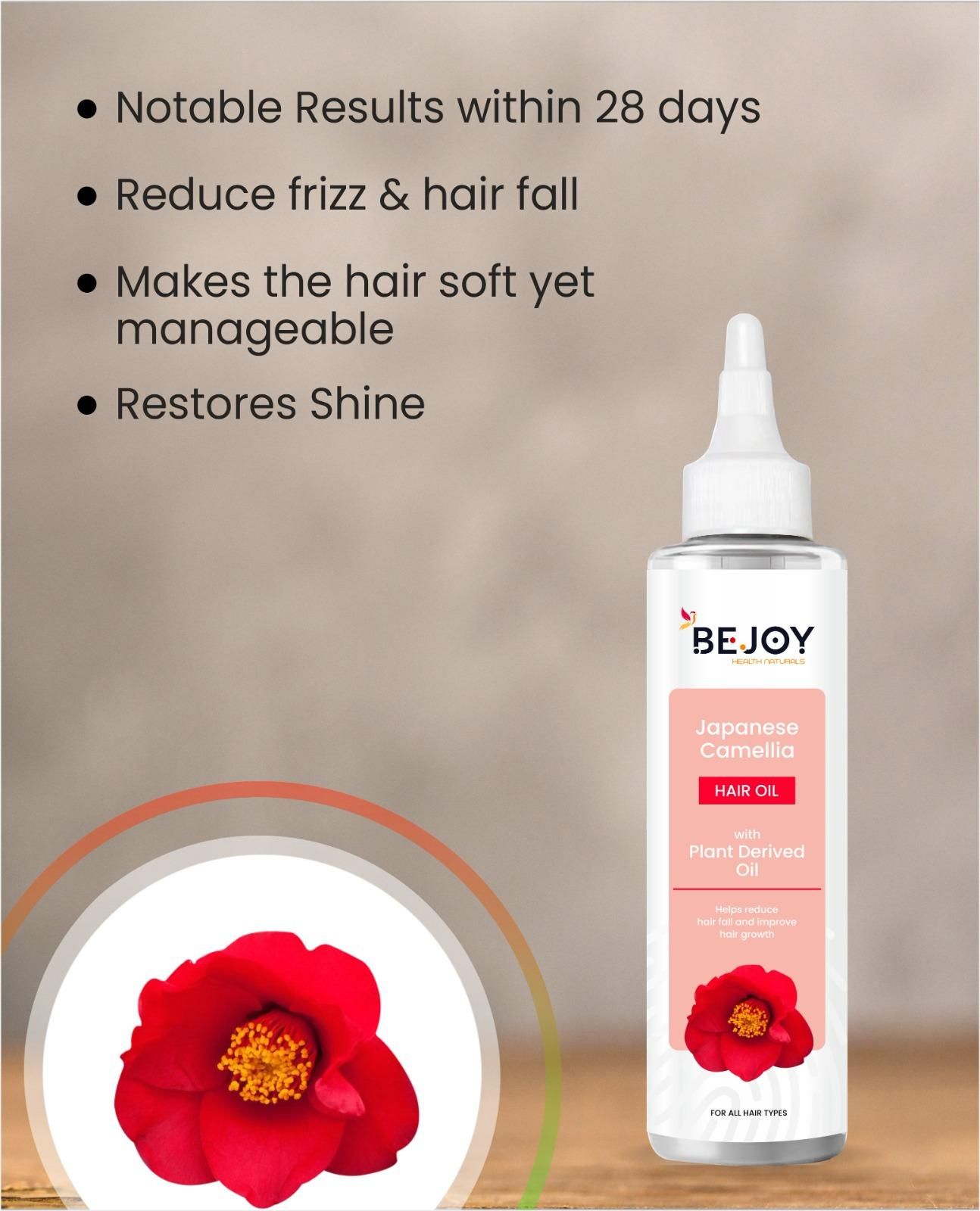 Bejoy Japanese Camellia Hair Oil For Hair Growth 150 ml (Pack of 2)