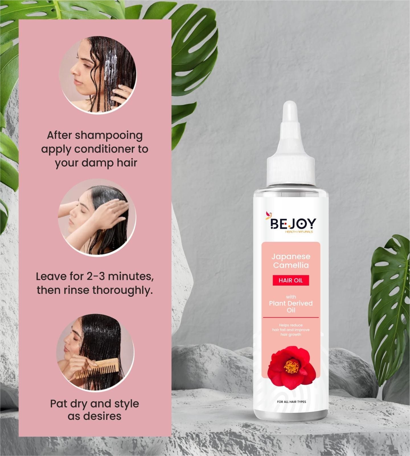 Bejoy Japanese Camellia Hair Oil For Hair Growth 150 ml (Pack of 2)