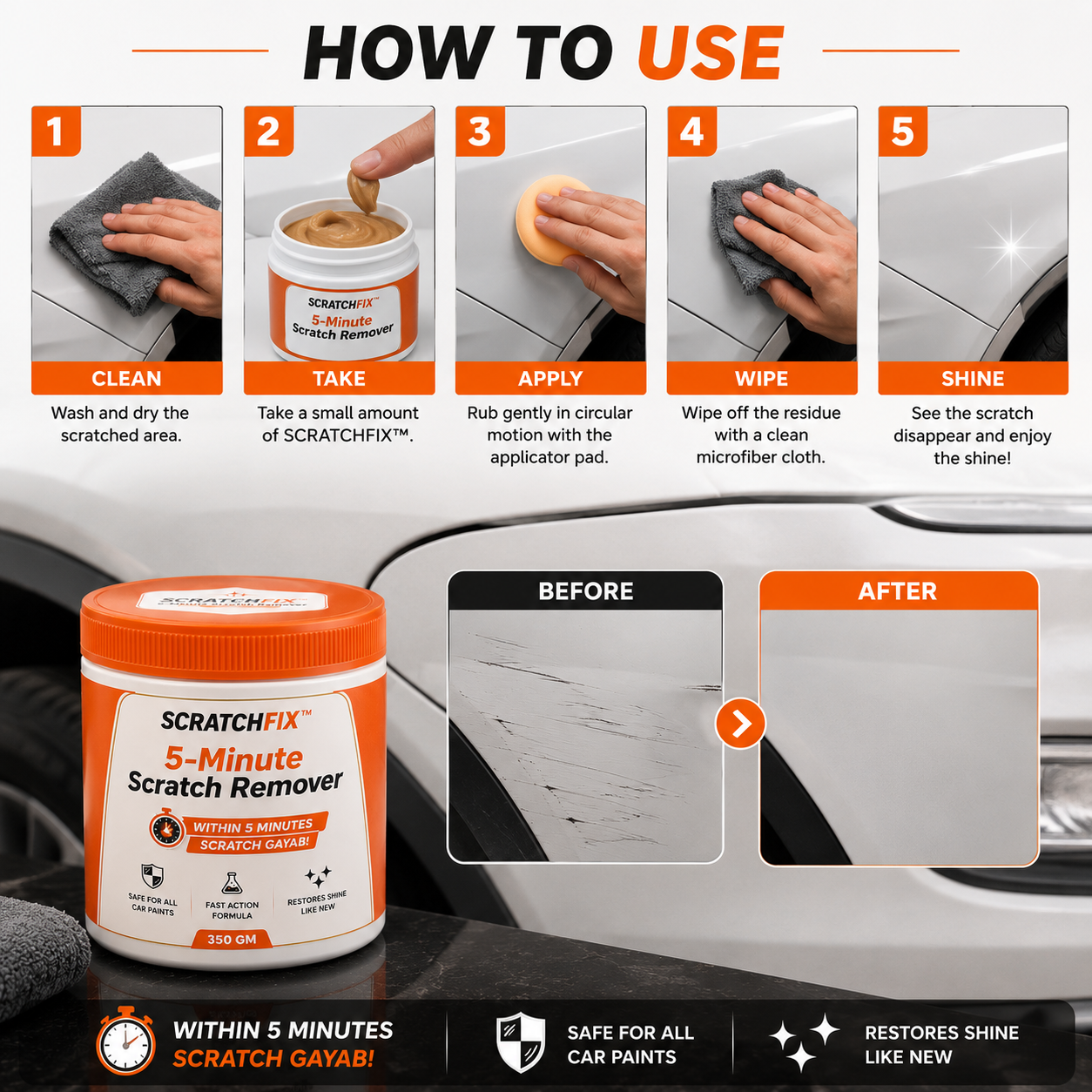 SCRATCHFIX™ | 5-Minute Scratch Remover (350 GM)