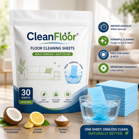 CleanFloor Floor Cleaning Sheets (Pack of 30/60/90)