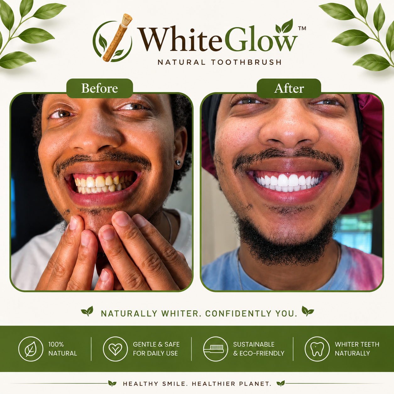 WhiteGlow™ Teeth Whitening Miswak Sticks (Pack of 10/20/30)