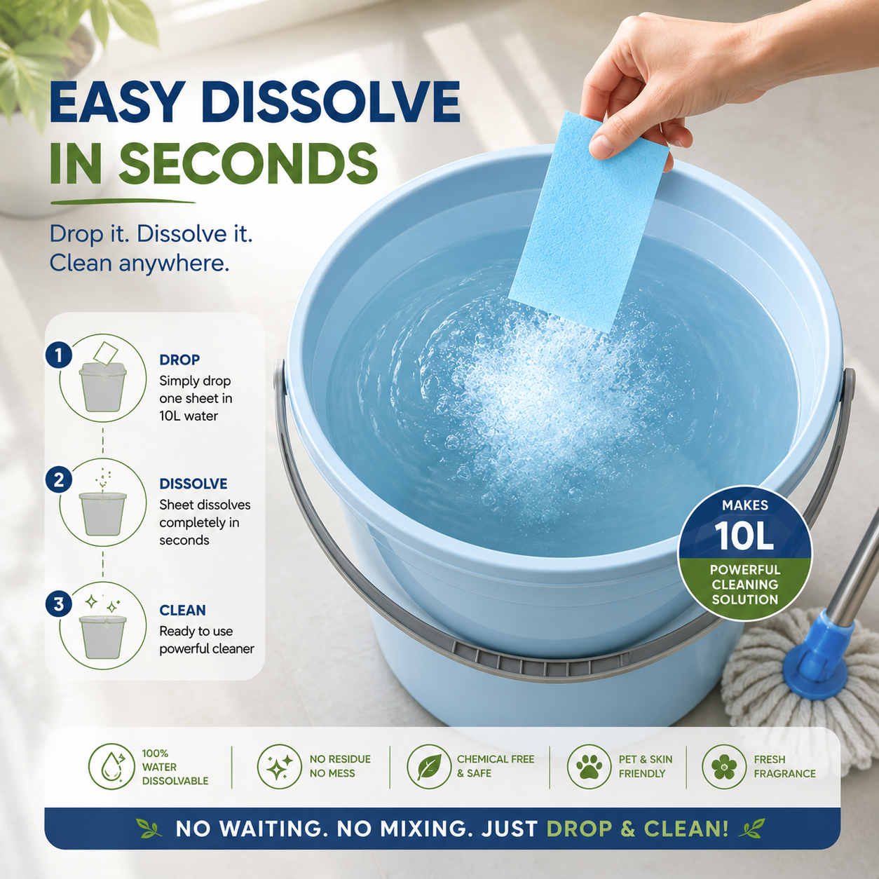 CleanFloor Floor Cleaning Sheets (Pack of 30/60/90)