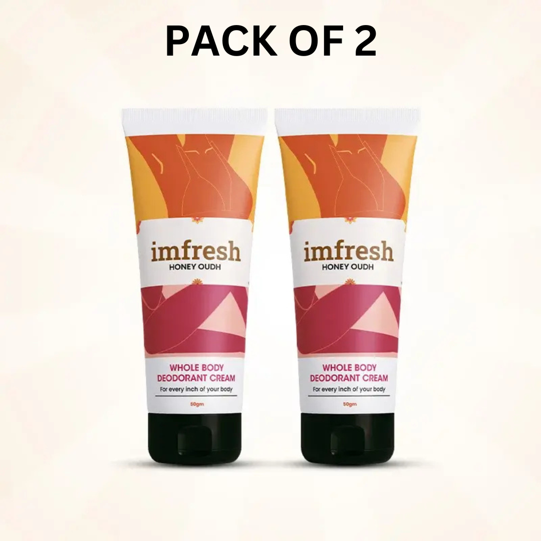 Whole Body Deodorant Body Care Cream 60ml (Pack of 2)
