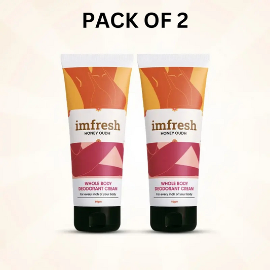 Whole Body Deodorant Body Care Cream 60ml (Pack of 2)