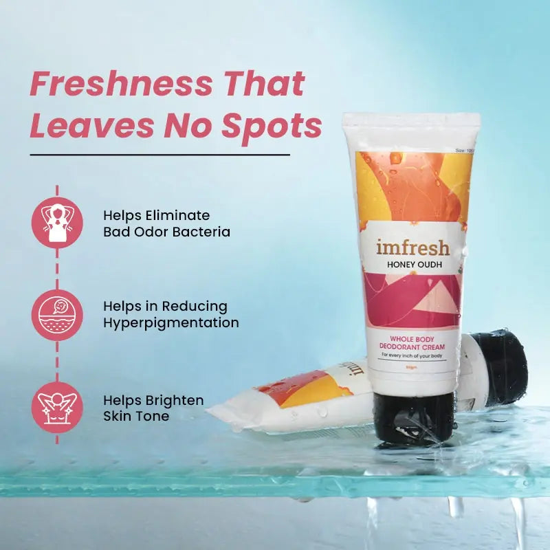 Whole Body Deodorant Body Care Cream 60ml (Pack of 2)