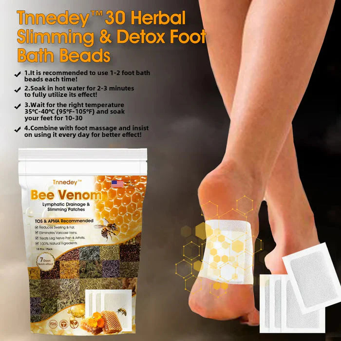 Bee Venom Lymphatic Drainage & Slimming Foot Patches 🌿 (Set of 10)